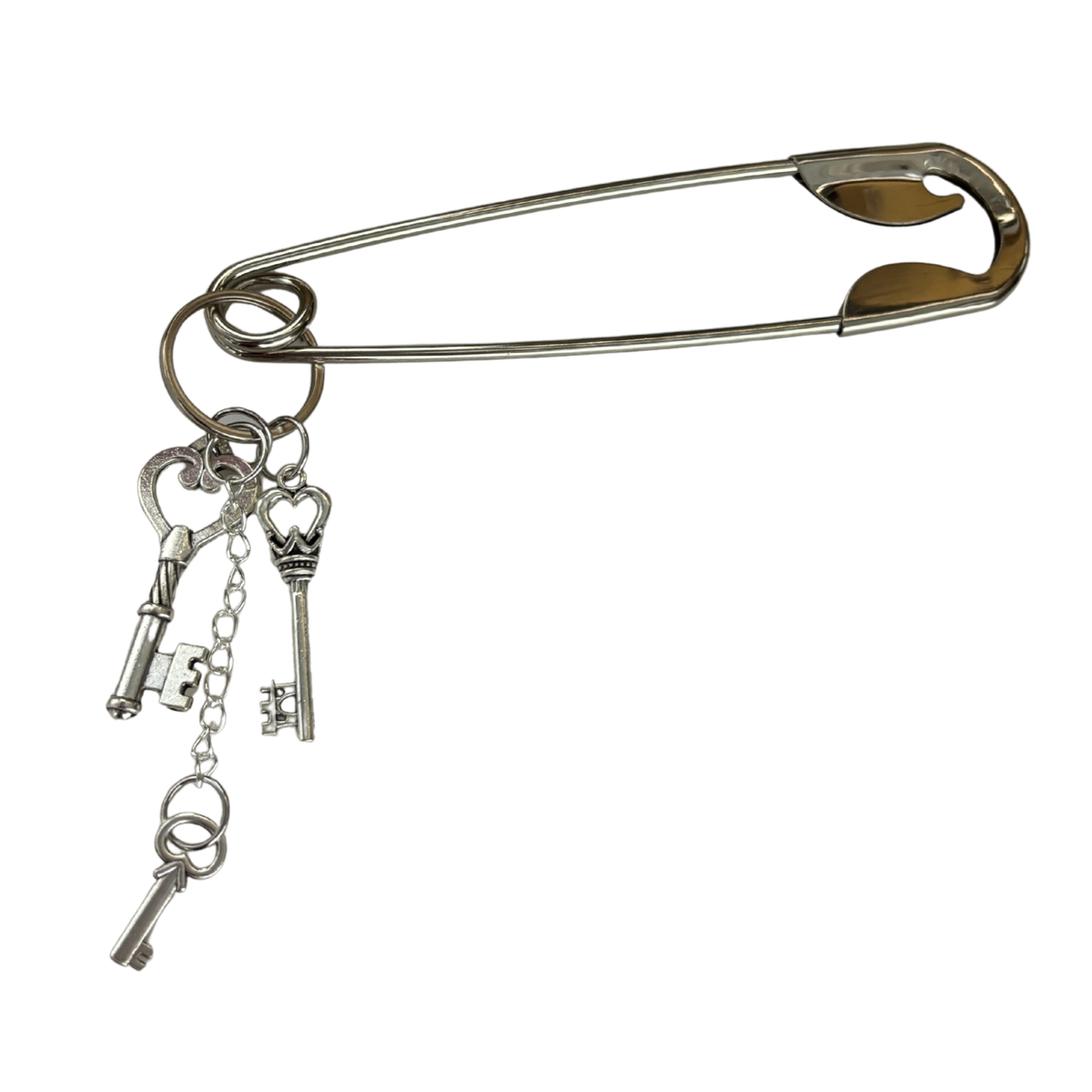 Charmed Safety Pin Hair Clip | Victorian Keys | Handmade | GetBullish