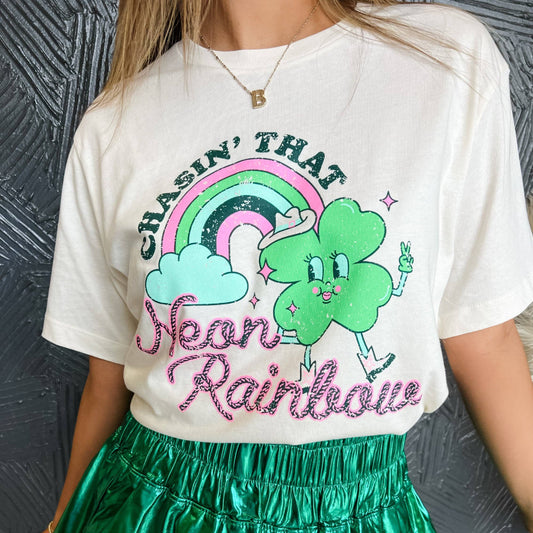 Chasin' That Neon Rainbow Shirt [Available in Medium & XL only]