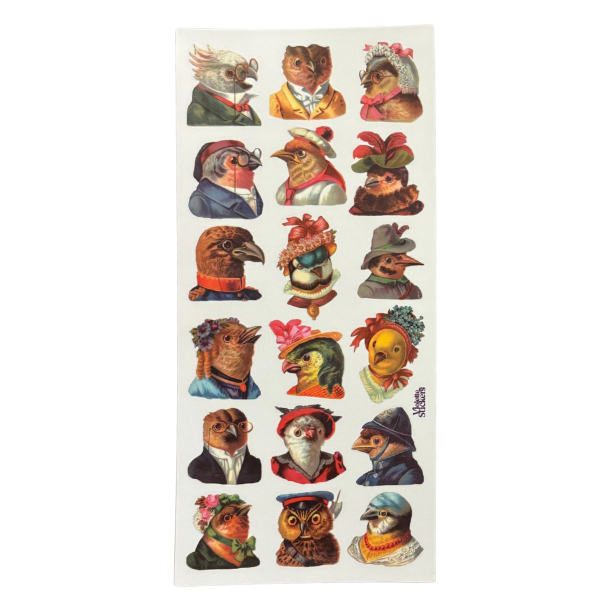 Chatty Birds Stickers | 4" x 8" Clear Stickers | 2 Sheets-Violette Stickers-The Bullish Store
