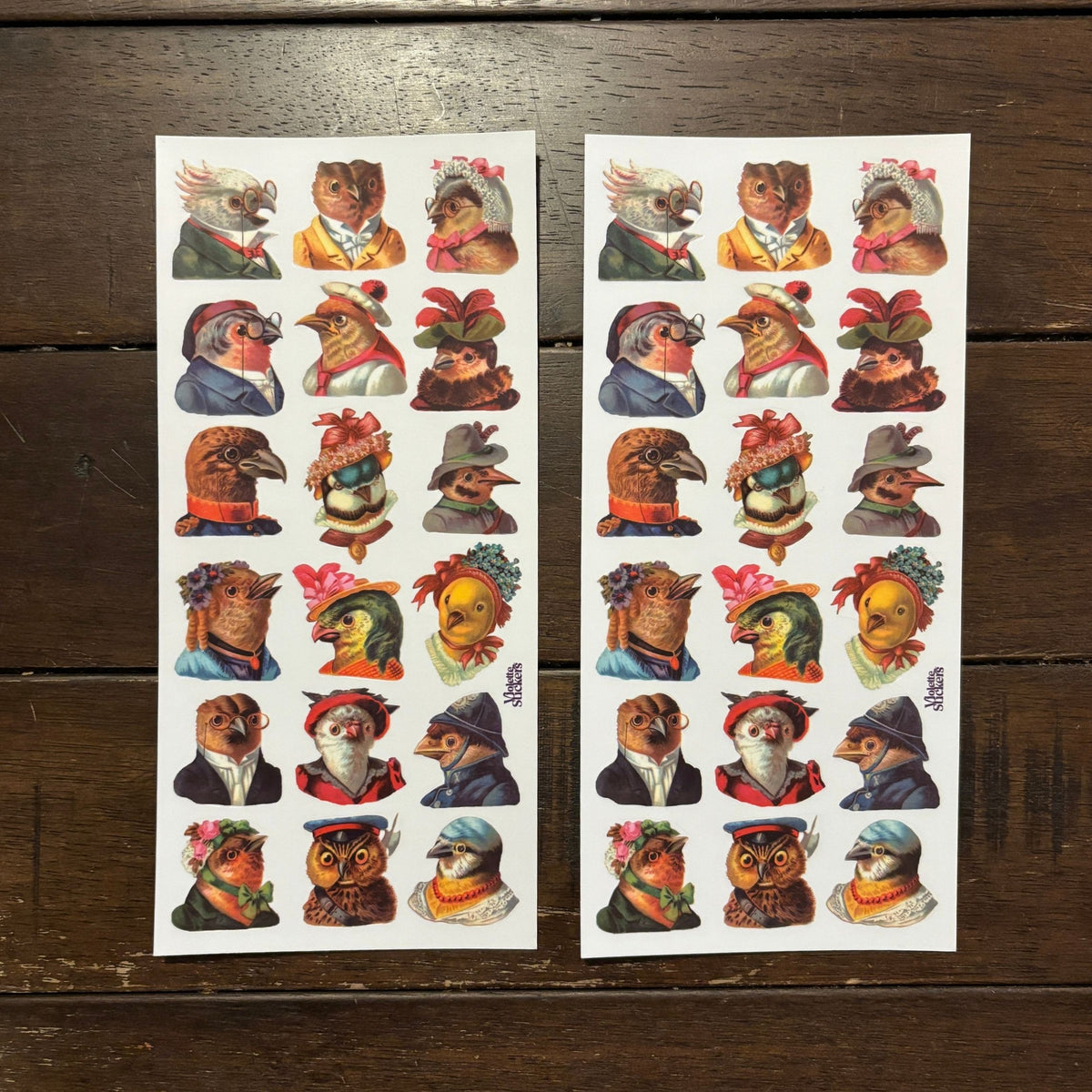 Chatty Birds Stickers | 4" x 8" Clear Stickers | 2 Sheets-Violette Stickers-The Bullish Store