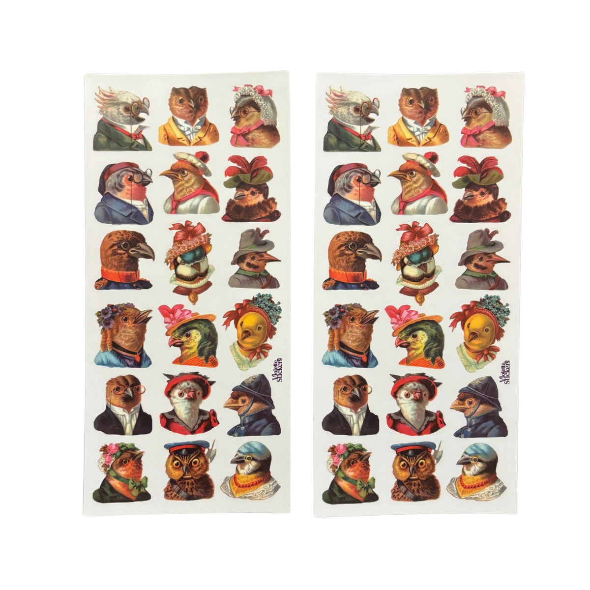 Chatty Birds Stickers | 4" x 8" Clear Stickers | 2 Sheets-Violette Stickers-The Bullish Store