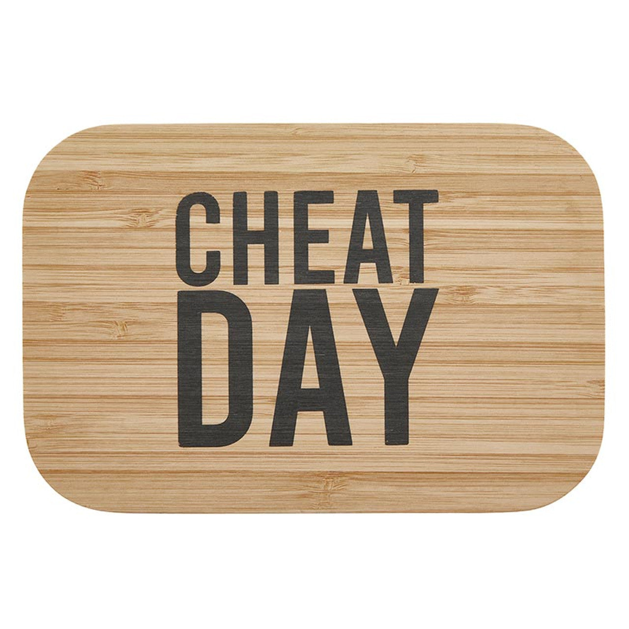 Cheat Day Bamboo Lunch Box | Bento Style Food Container | 7.5" x 5"