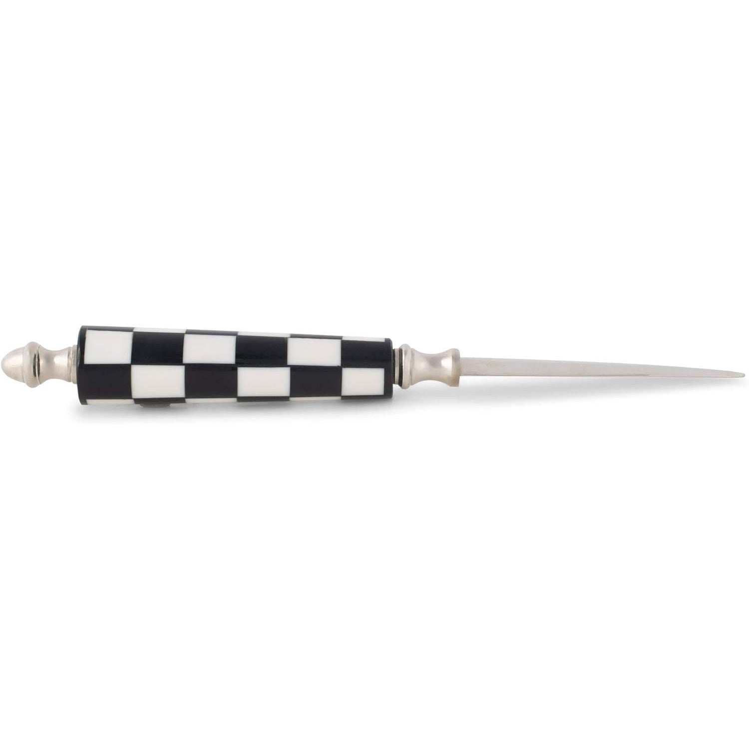 Checkered Envelope Cutter in Black and White | Aesthetic Vintage Desk Decor