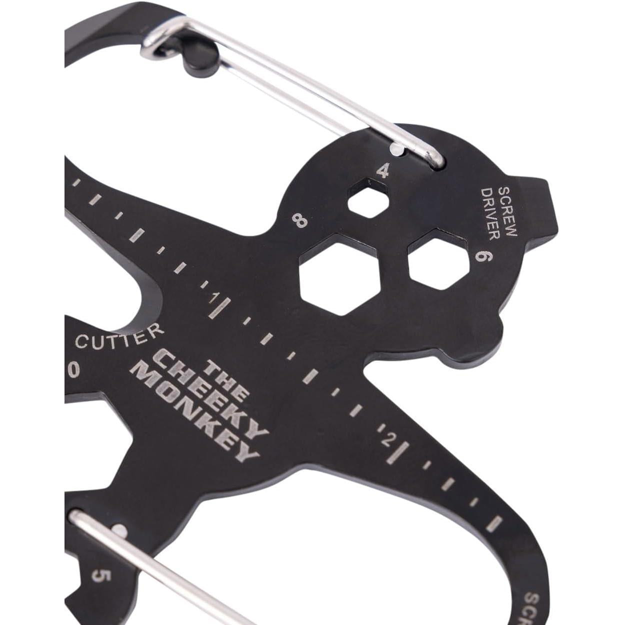 Cheeky Monkey Double "S" Carabiner Multitool | Handy 13-in-1 Keychain DIY Tool | Gift for Men