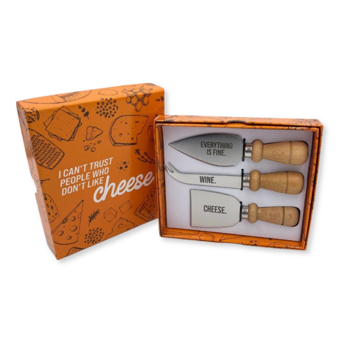 Cheese Charcuterie Set | Serving Knives for Host | Women's Funny Utensils Gift Set