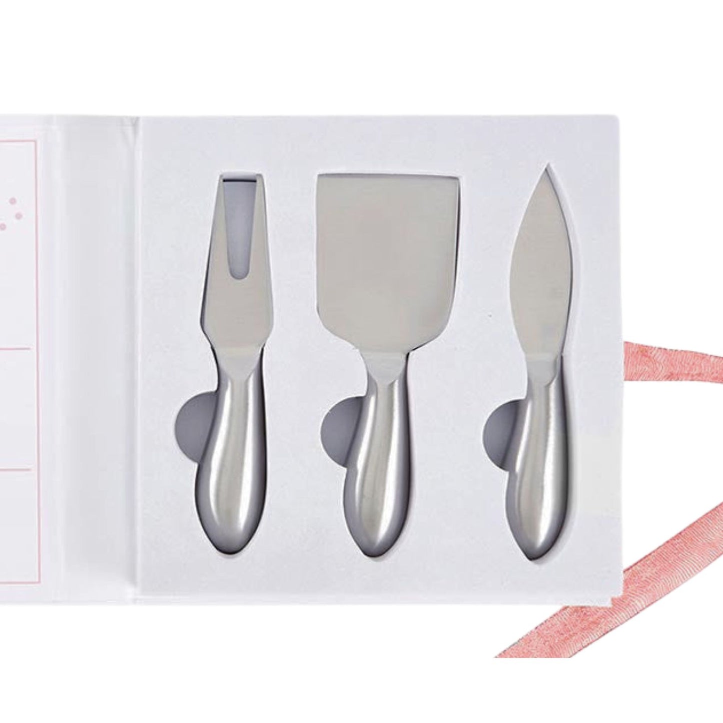 Cheese Knife Gift Set in Book Style Packaging | 3 Piece Gourmet Cheese Knives Set In Gift Box