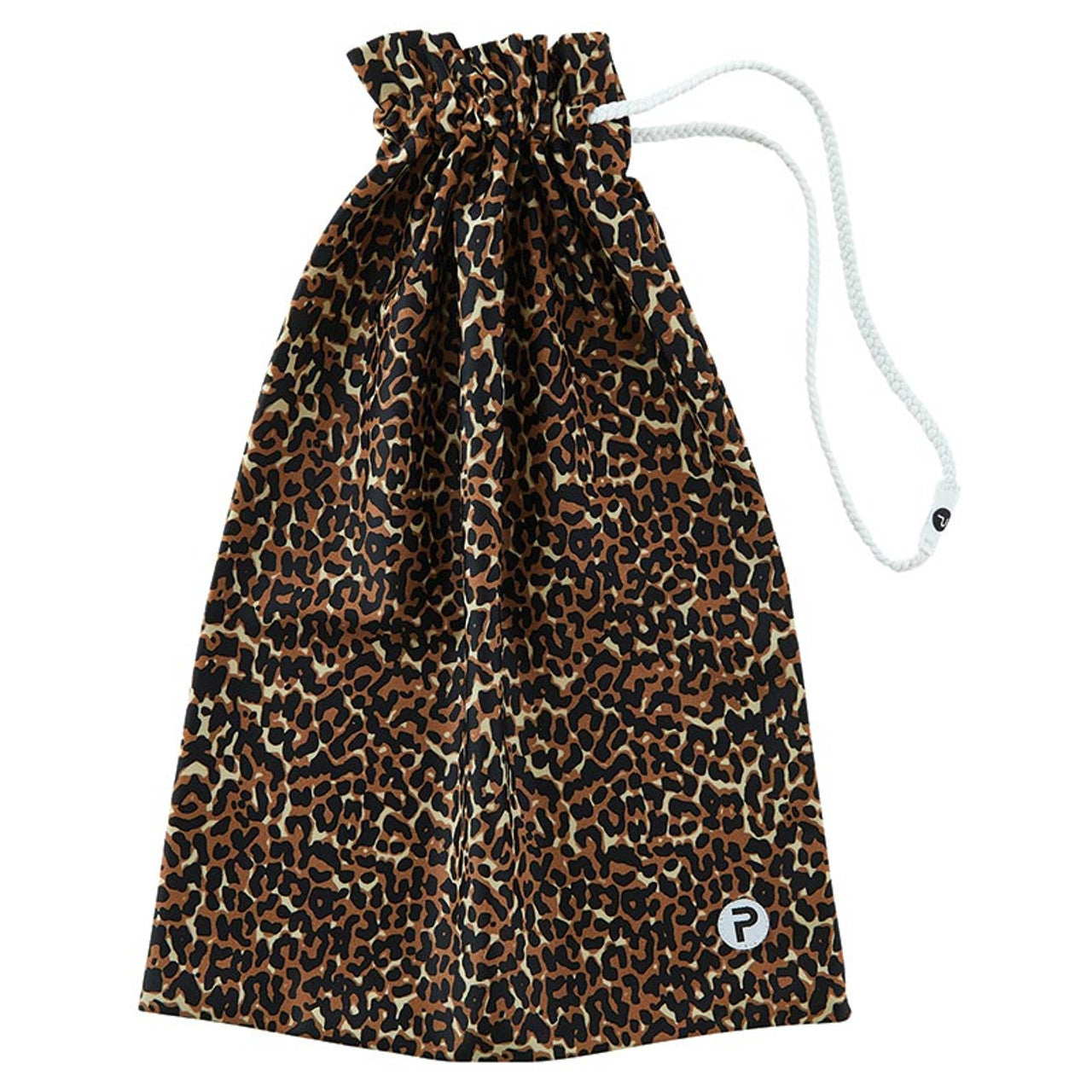 Cheetah Pom Sack Shoe Bag