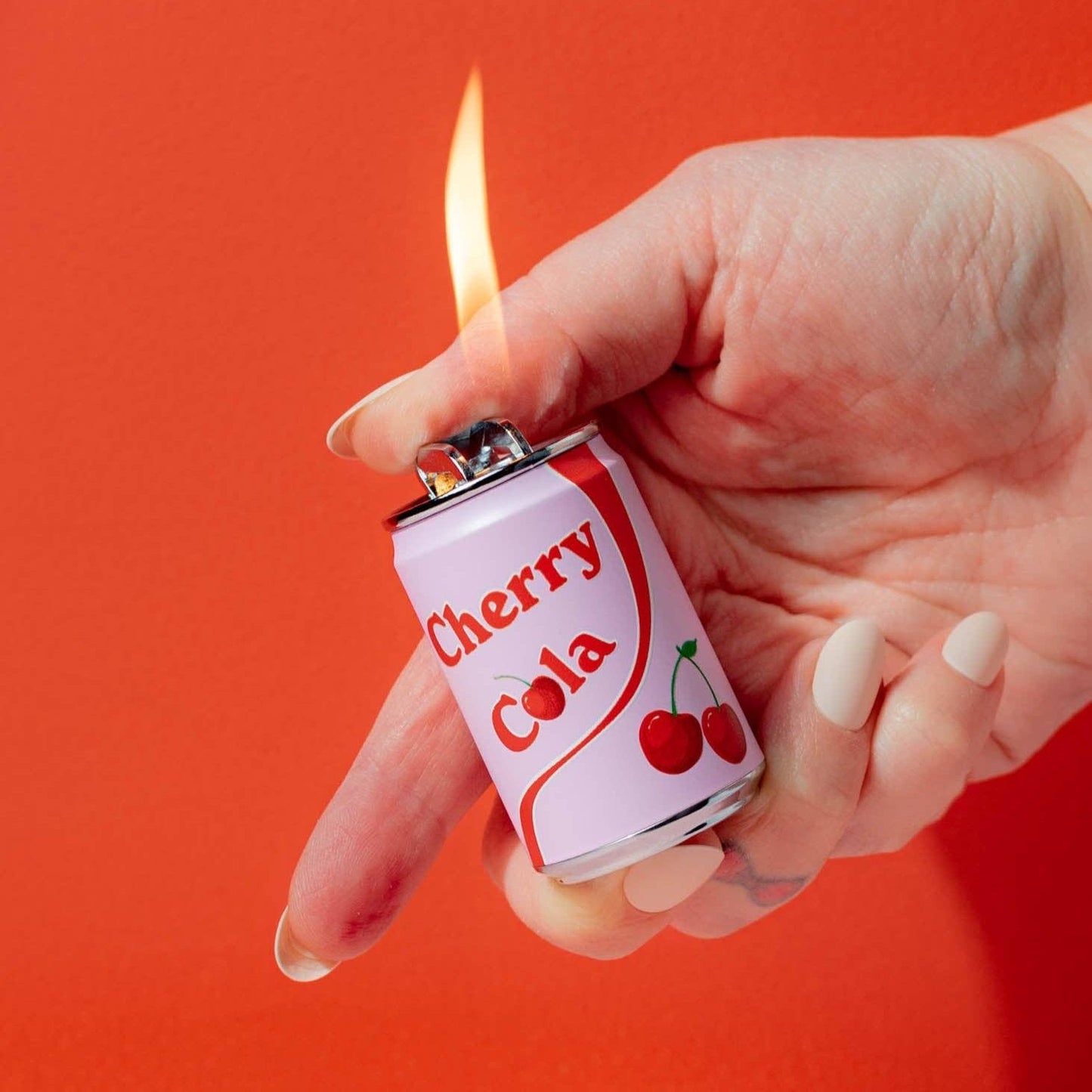 Cherry Cola Lighter | Refillable Mini Soda Can Cigarette Pocket Lighter