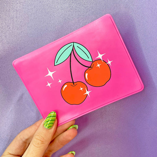 Cherry Vax Card Holder in Pink