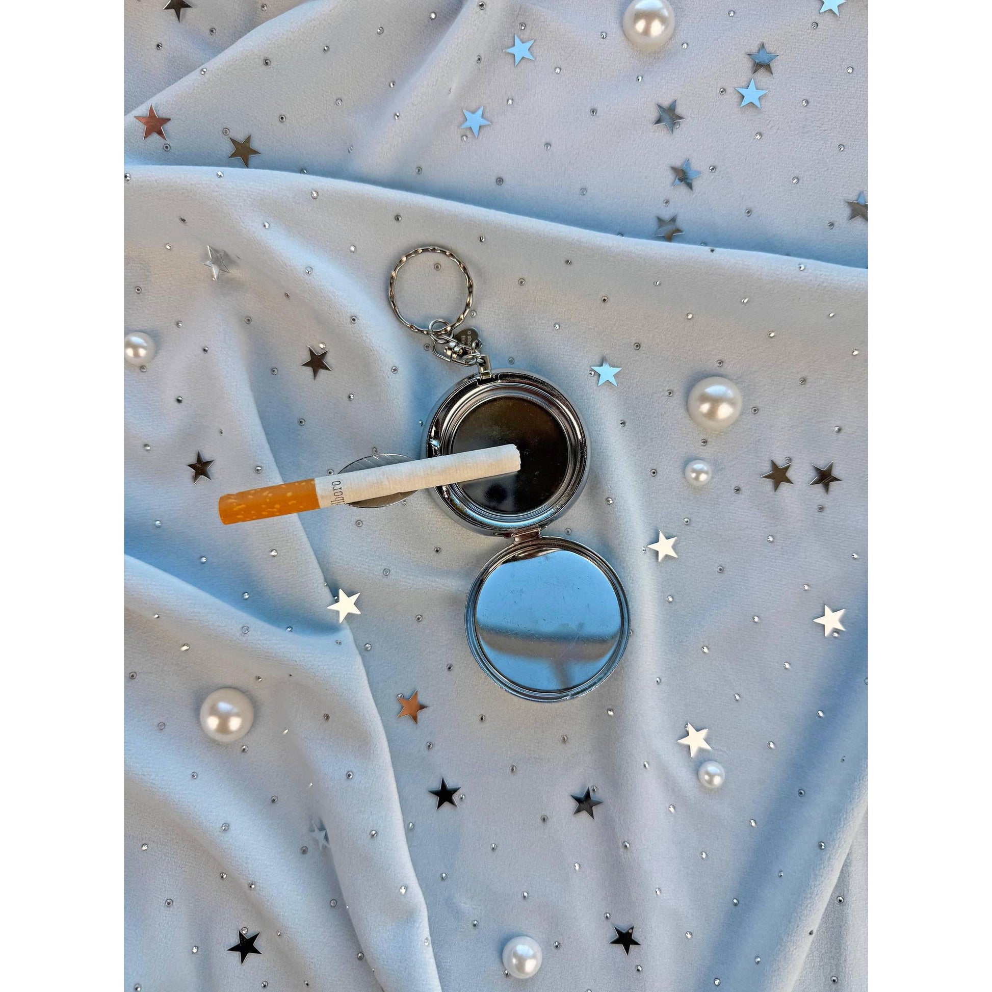 Cherub Ash Tray Keychain | Angel Cherub Pocket Ashtray Keychain | Cute Kitsch Smoking Accessory