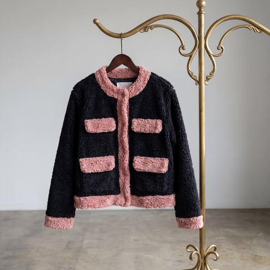 Chic Long Sleeve Faux Fur Jacket with Pocket Details | Soft, Stylish Winter Essential