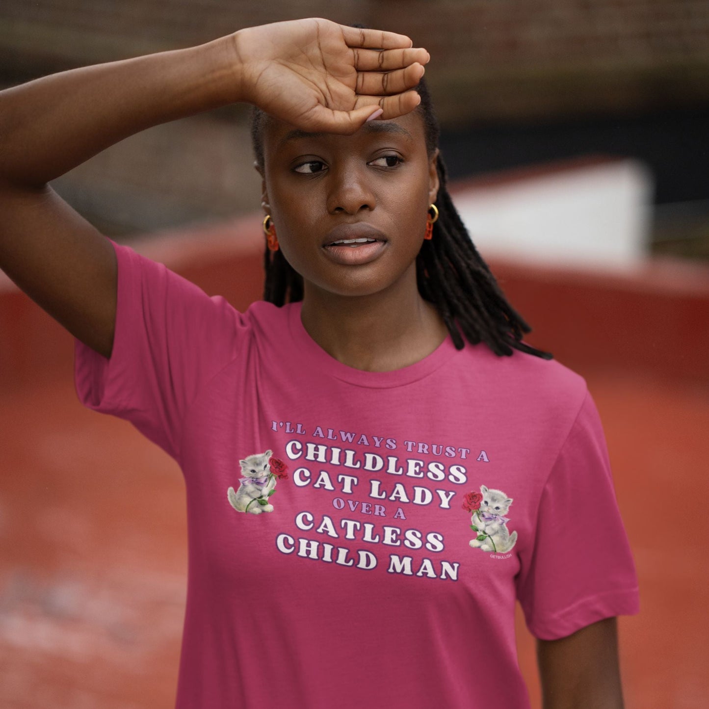 Childless Cat Ladies Over Catless Child Men Unisex Jersey Short Sleeve Tee | Kamala JD Vance Election Meme | Vote 2024