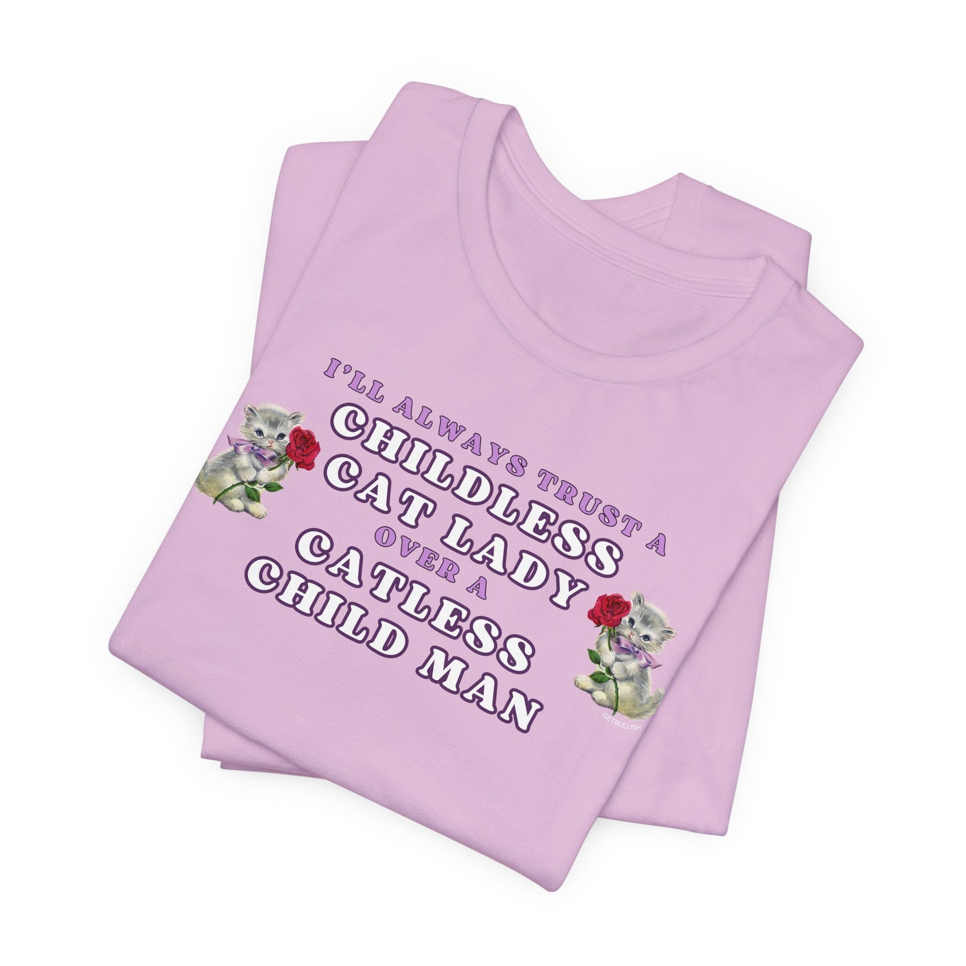 Childless Cat Ladies Over Catless Child Men Unisex Jersey Short Sleeve Tee | Kamala JD Vance Election Meme | Vote 2024