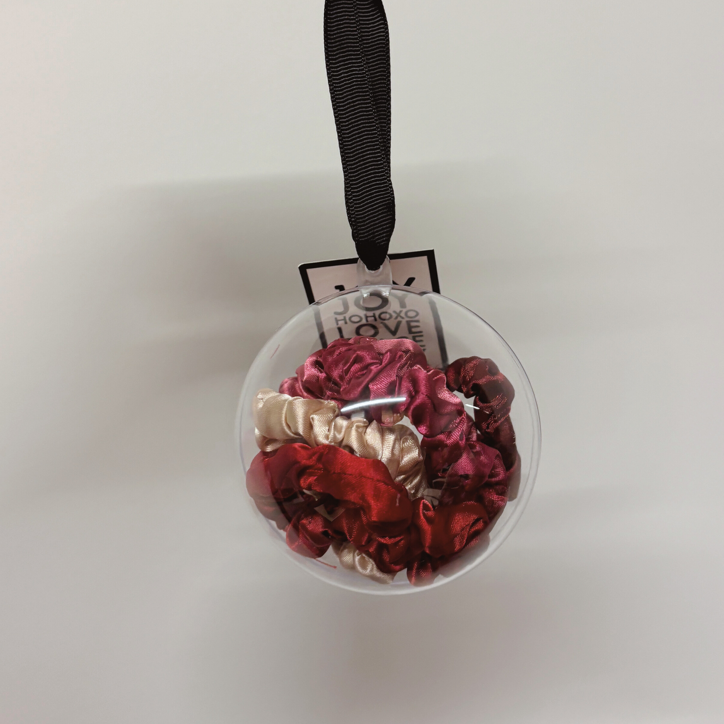 Christmas Ornament Full of Satin Scrunchies! | Cute Hair Accessory Stocking Stuffer Hair Tie Set