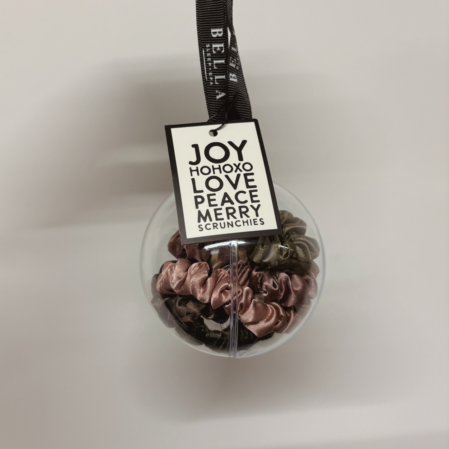 Christmas Ornament Full of Satin Scrunchies! | Cute Hair Accessory Stocking Stuffer Hair Tie Set