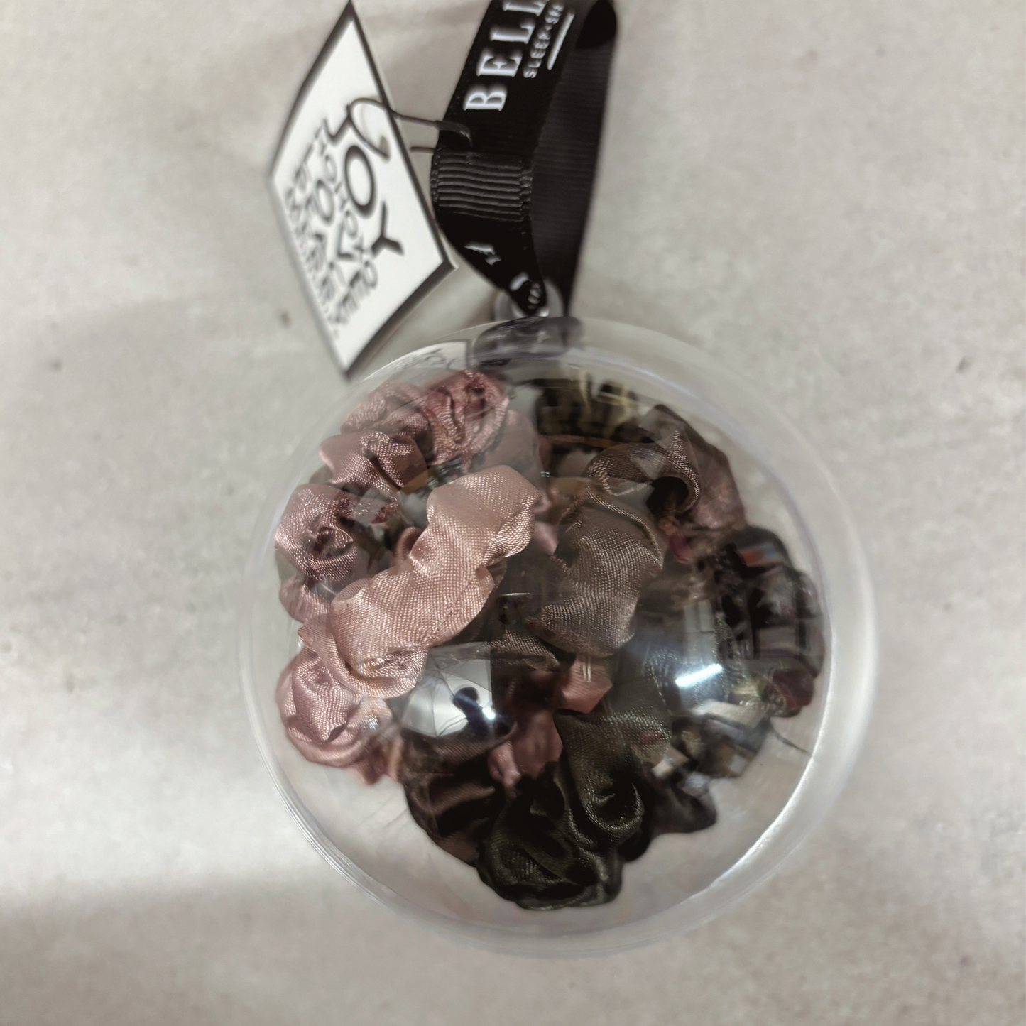 Christmas Ornament Full of Satin Scrunchies! | Cute Hair Accessory Stocking Stuffer Hair Tie Set