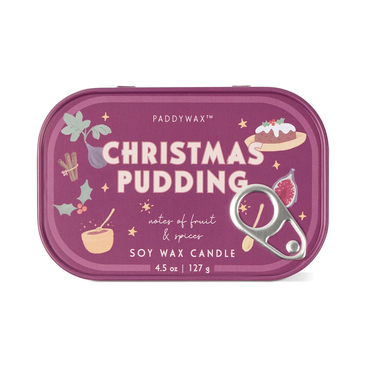 Christmas Pudding Bistro Tin Candle