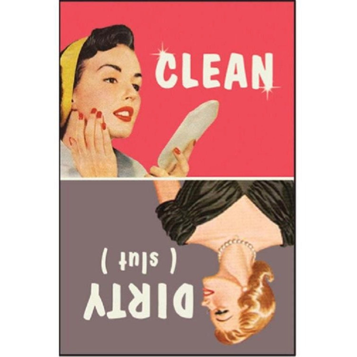 Clean / Dirty (Slut) Dishwasher Fridge Magnet-Ephemera-The Bullish Store
