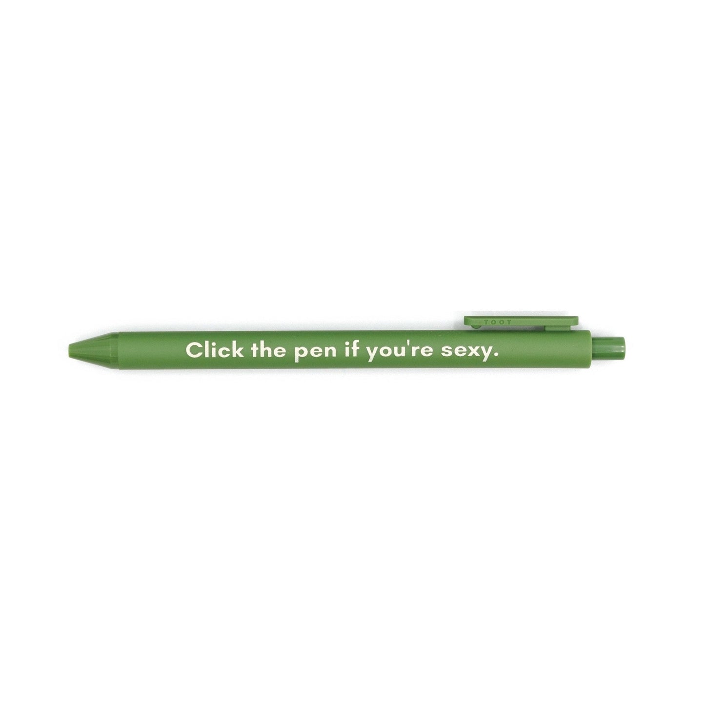 Click The Pen If You're Sexy Pen 🌹 | Gel Click Pen in Olive Green