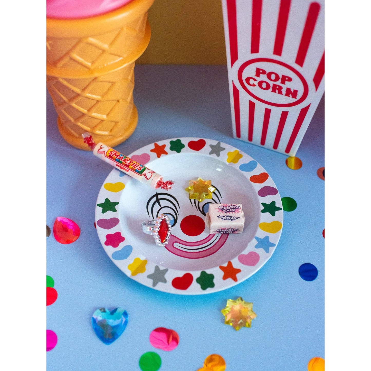 Clown Ash Tray | Cute Smiley Clown Ash Bin Trinket Tray Decor | 5.75"