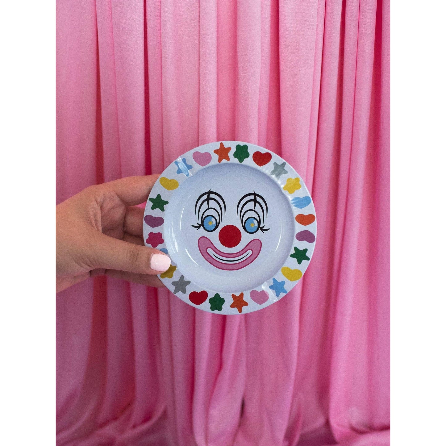 Clown Ash Tray | Cute Smiley Clown Ash Bin Trinket Tray Decor | 5.75"