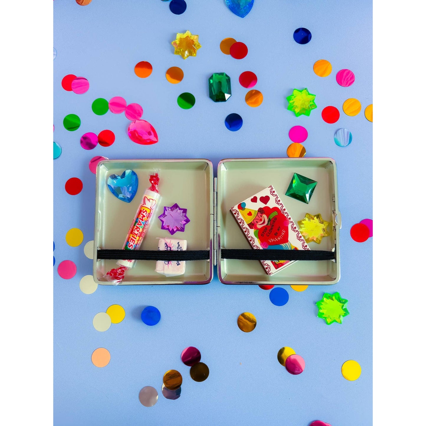 Clown Cig Case | Cigarette Tin Cash Card Holder | 3.75" x 3.75"