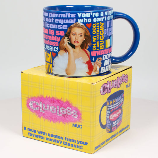 Clueless Mug in Colorful Gift Box | Ceramic Coffee Tea Cup | 14 oz