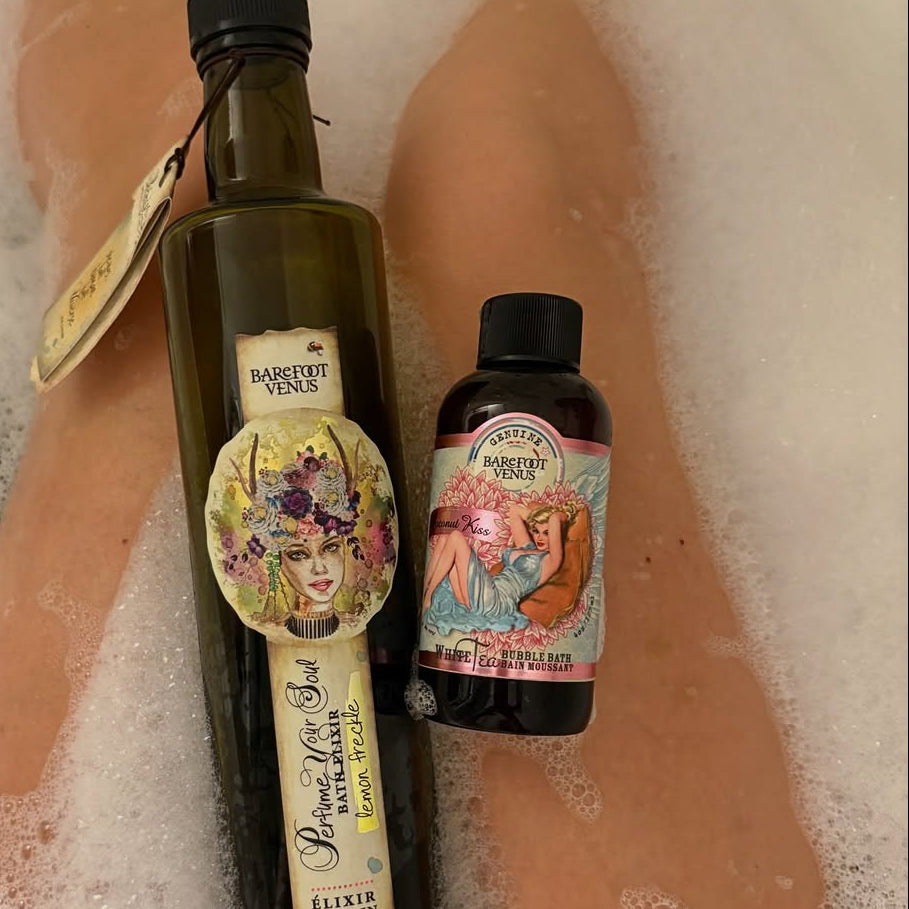 Coconut Kiss Bubble Bath – Tropical Coconut | Oat Oil & White Tea | 4oz Amber Bottle