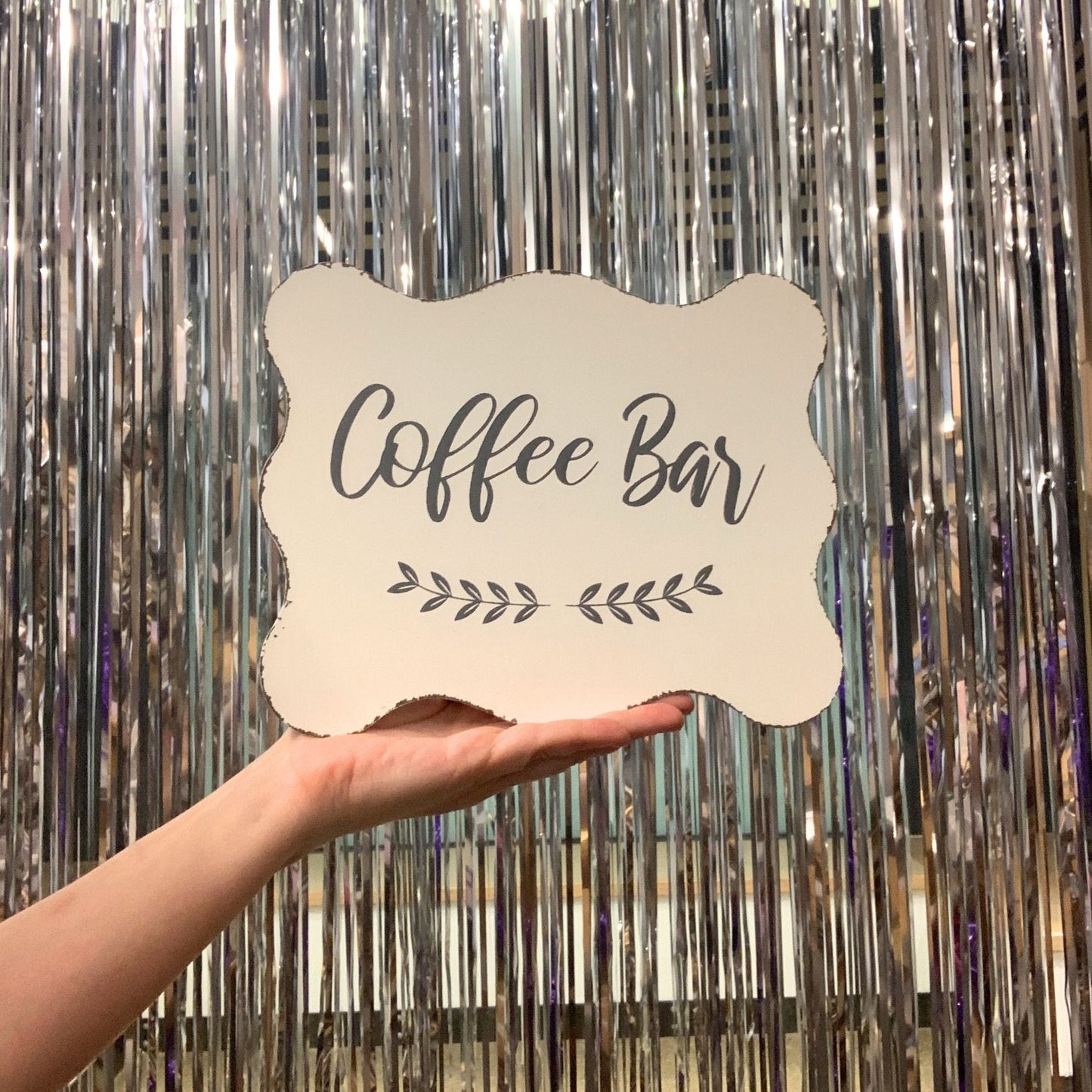 Coffee Bar Sign | Rustic Metal Sign Decor | Decorative Tabletop Display | 10" x 8"