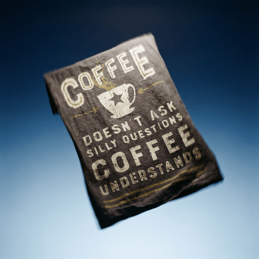 Coffee Doesn't Ask Silly Questions, Coffee Understands Dish Towel | Gift for Her