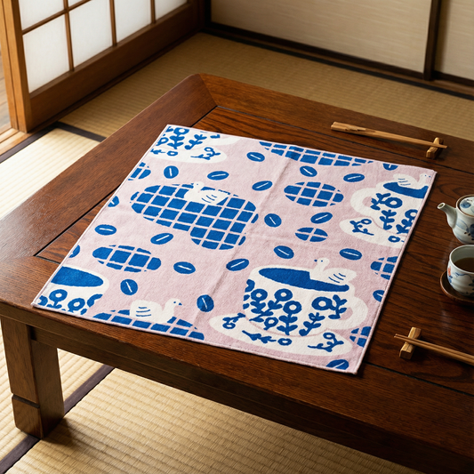 Coffee Imabari Gauze Hankie Handkerchief Petite Gift