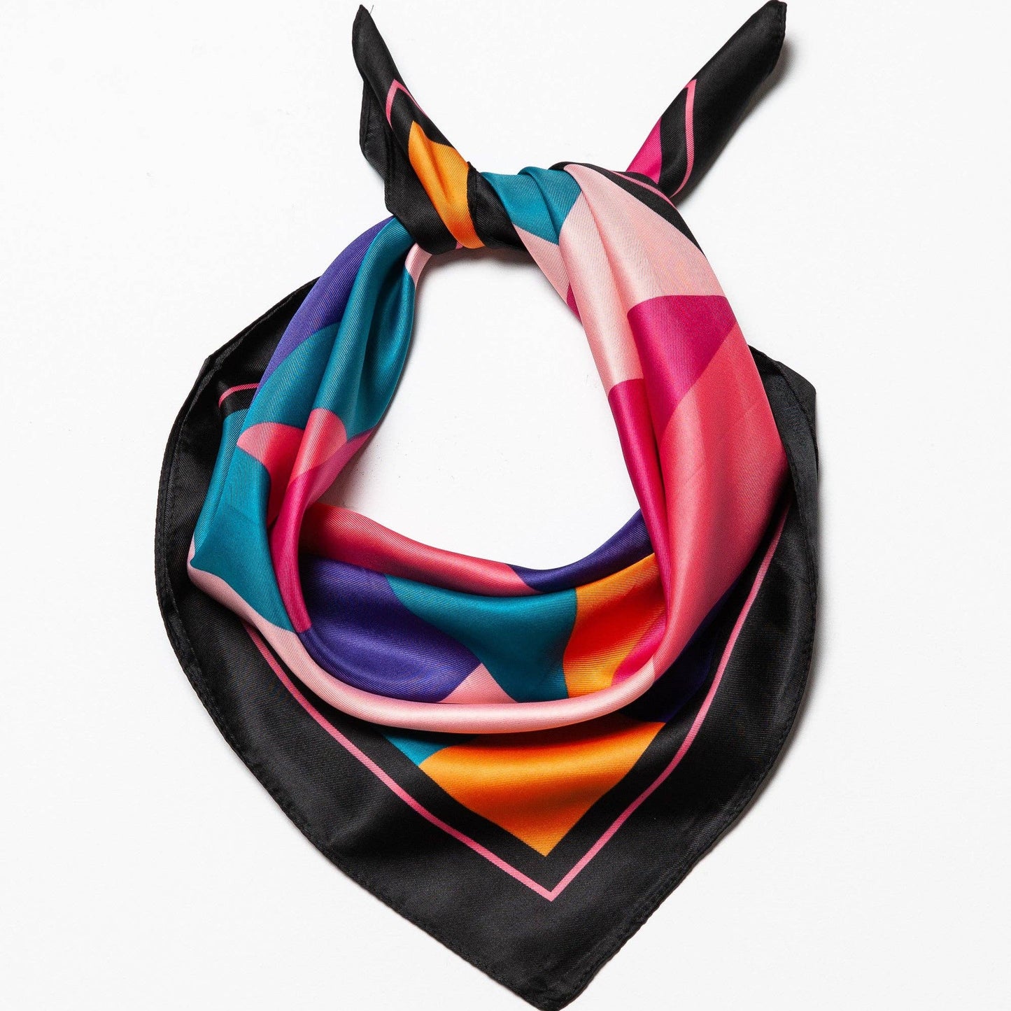 Colorful scarf with geometric pattern 