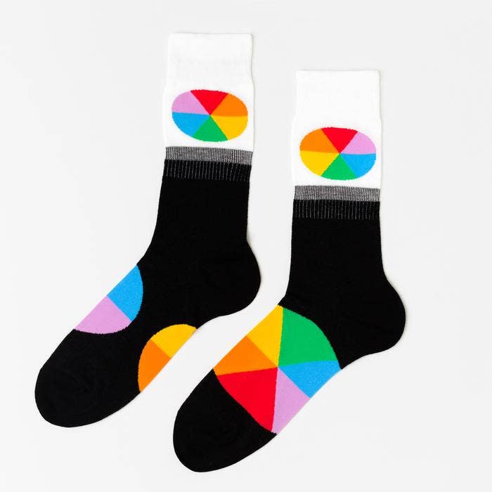 Color Wheel Men's Crew Socks | Artsy Designer Gift