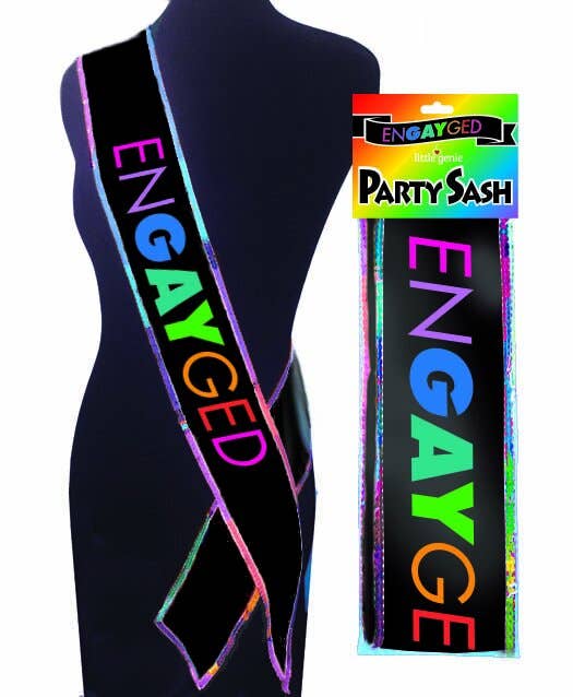 Colorful Engayged Bridal Sash | 6 ft Long