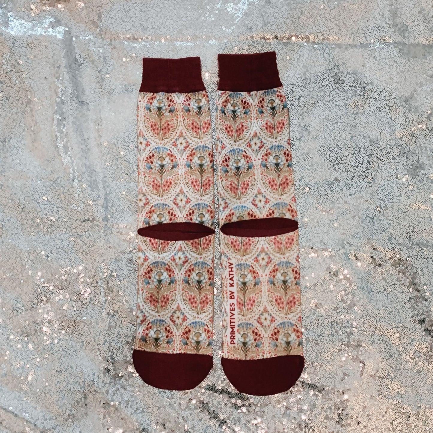 Colorful Farmhouse Floral Socks | Women‘s Novelty Socks