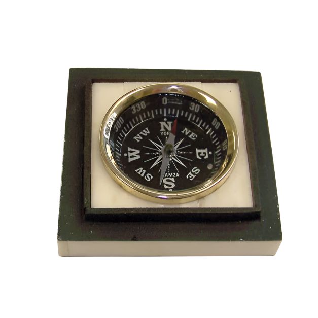 Compass Bone Box with Lift Off Lid Men's Gift | Antique Vintage Style | Home Desk Decor
