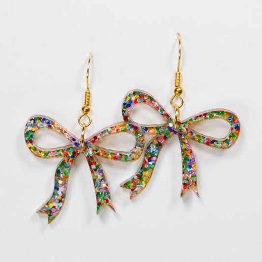 Confetti Bows Dangle Earrings