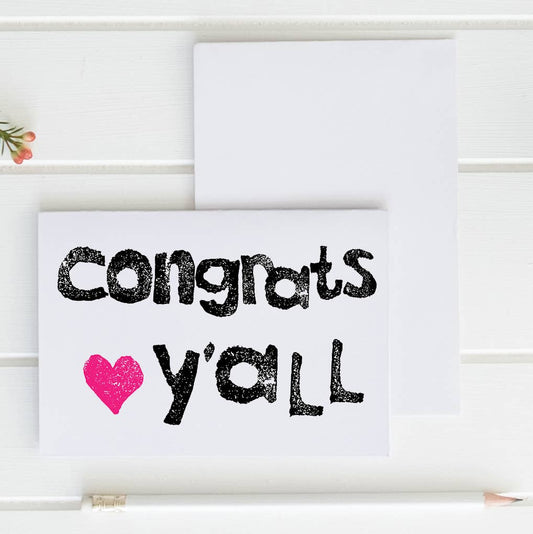 Congrats Y'all Greeting Card | Congratulations Card-Moonlight Makers-The Bullish Store