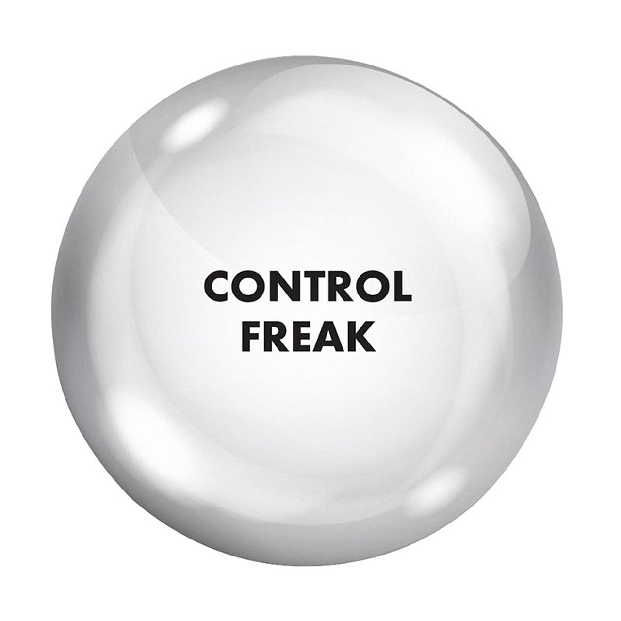 Control Freak Glass Dome Paperweight | Paper Document Holder | Desk Organizer Ornament