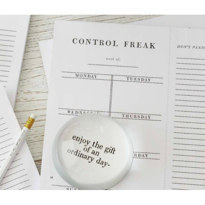 Control Freak Weekly List Notepad | 8.5" x 11" Desk Planner