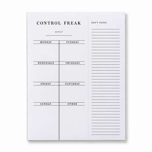 Control Freak Weekly List Notepad | 8.5" x 11" Desk Planner-Santa Barbara Design Studio-The Bullish Store