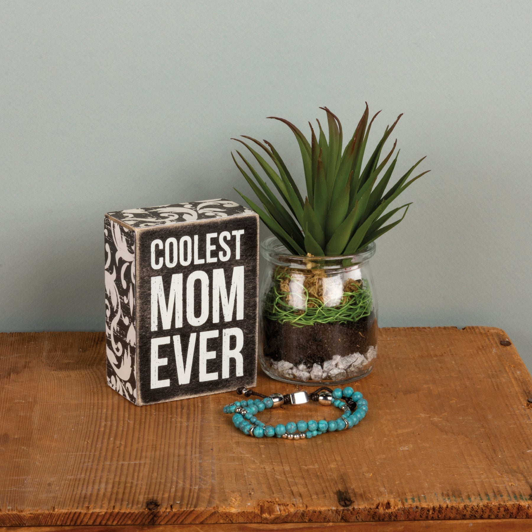 Coolest Mom Ever Wooden Box Sign