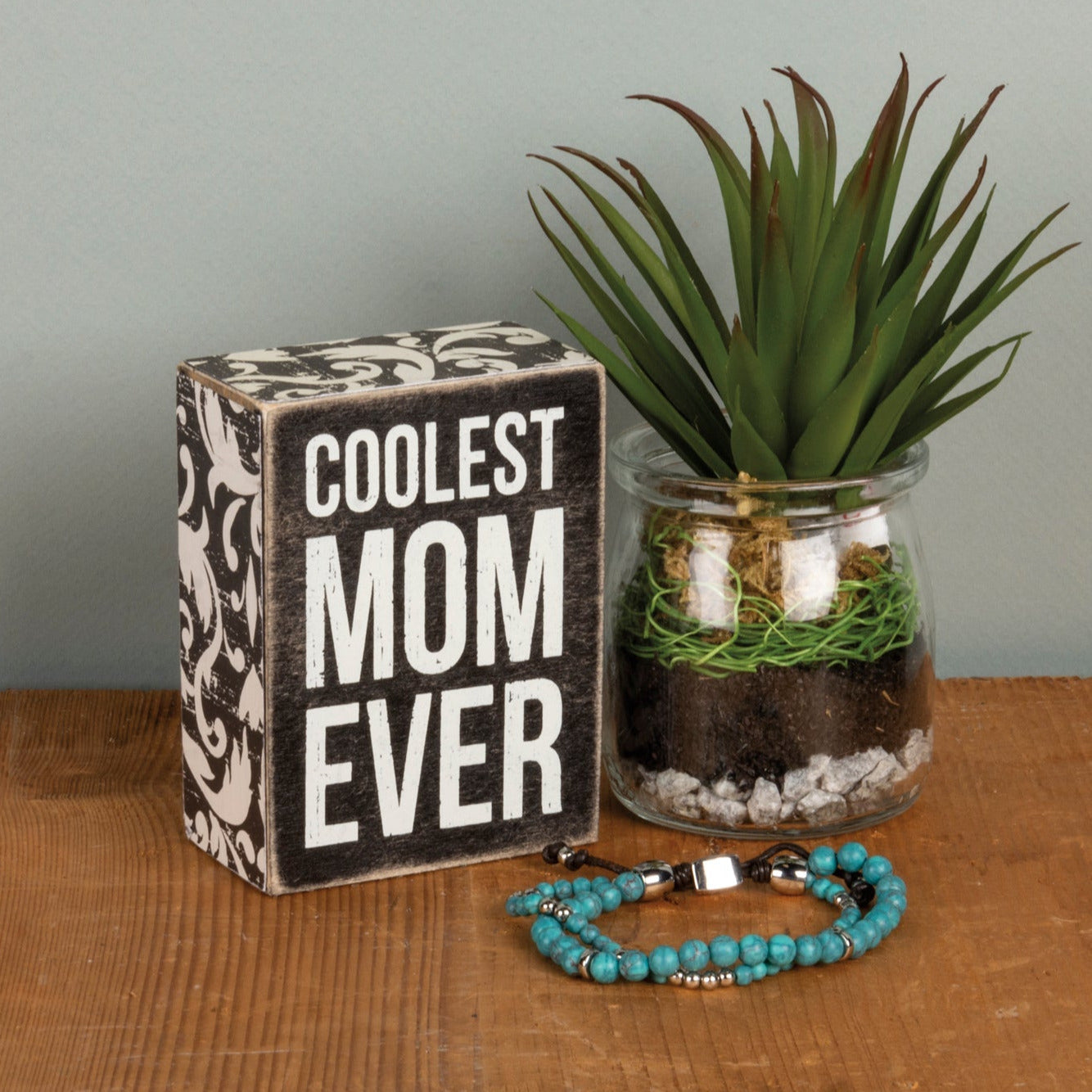 Coolest Mom Ever Wooden Box Sign