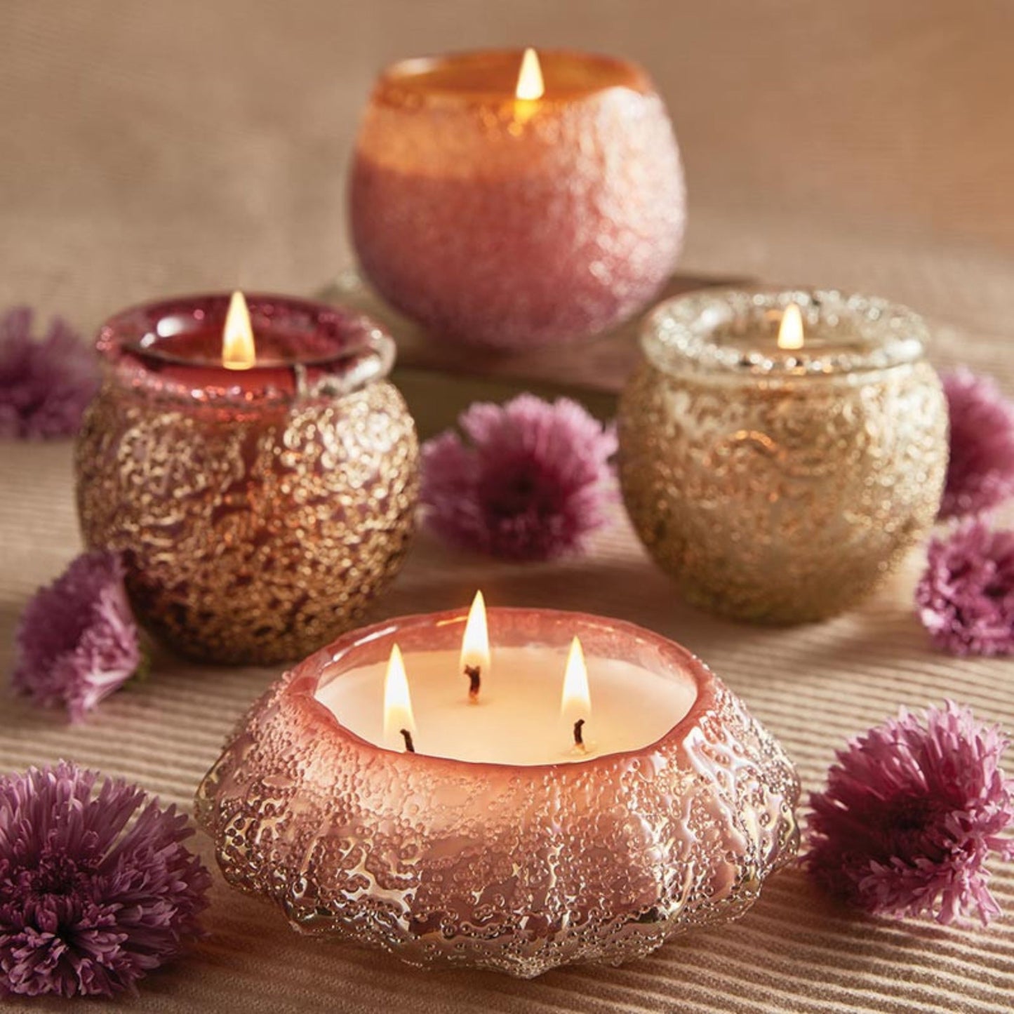 Coquette Candle | Hibiscus & Pink Guava Pink Ombre Glass Candle