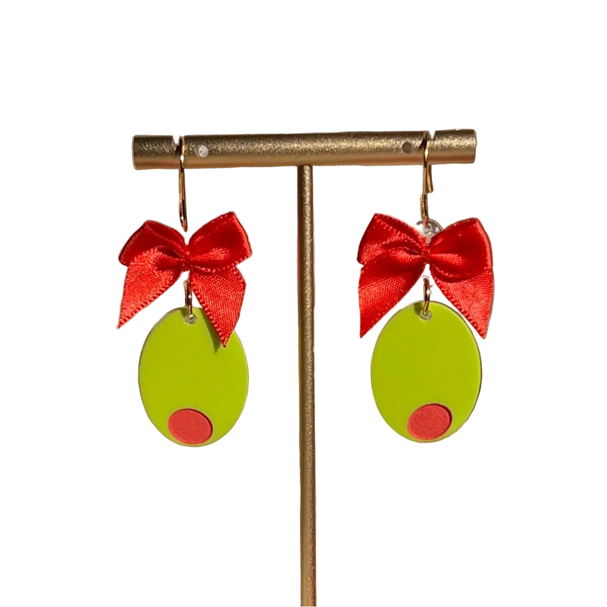 Coquette Olive Earrings | Handmade