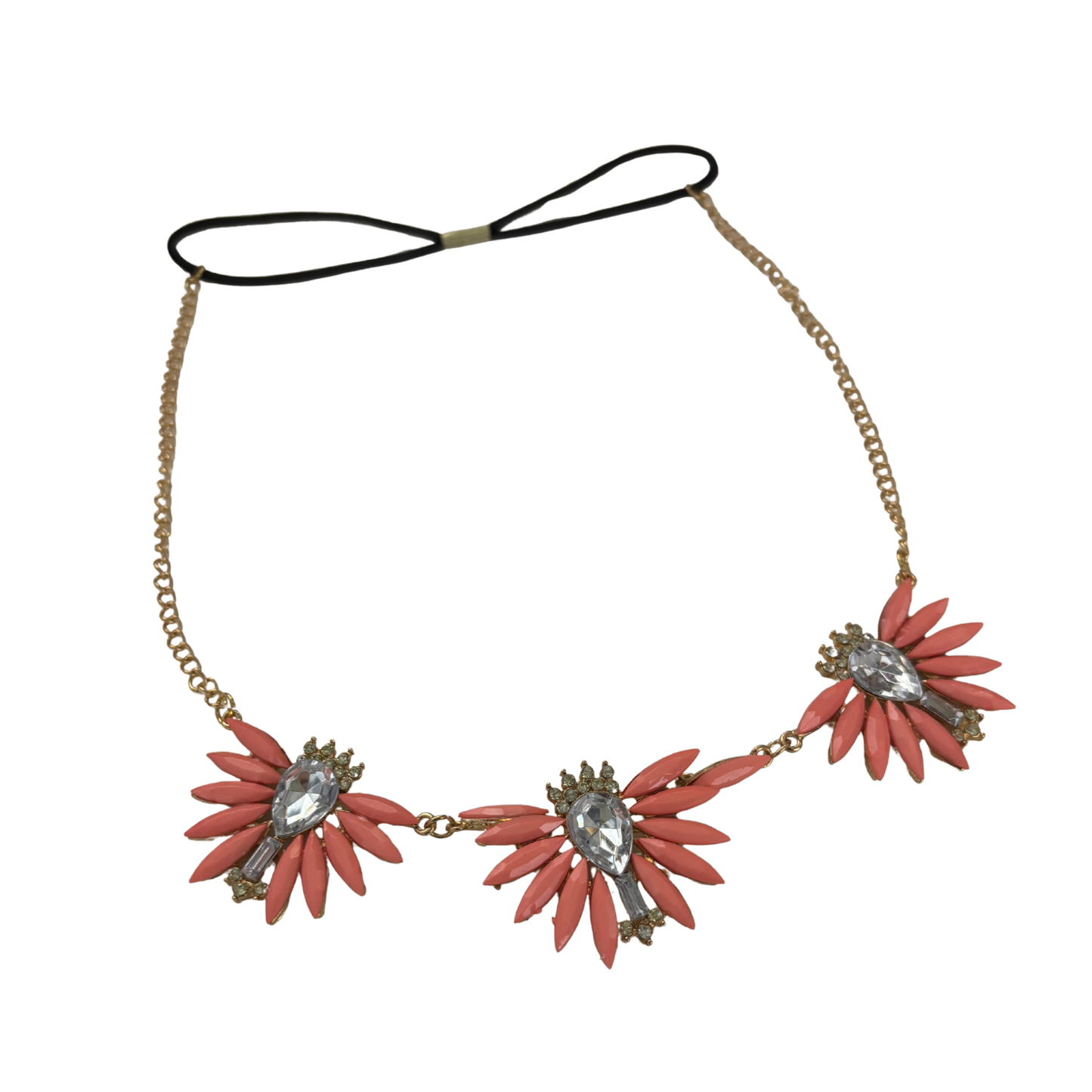 Coral Gems Flexible Hair Tiara | Festive Deco Charm Headband Crown