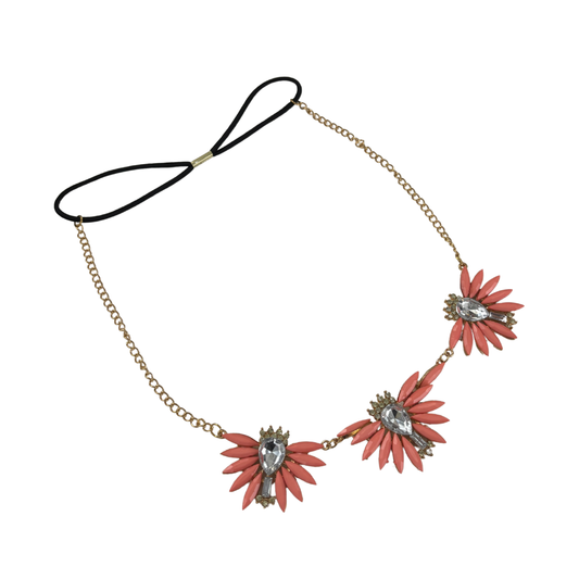 Coral Gems Flexible Hair Tiara | Festive Deco Charm Headband Crown