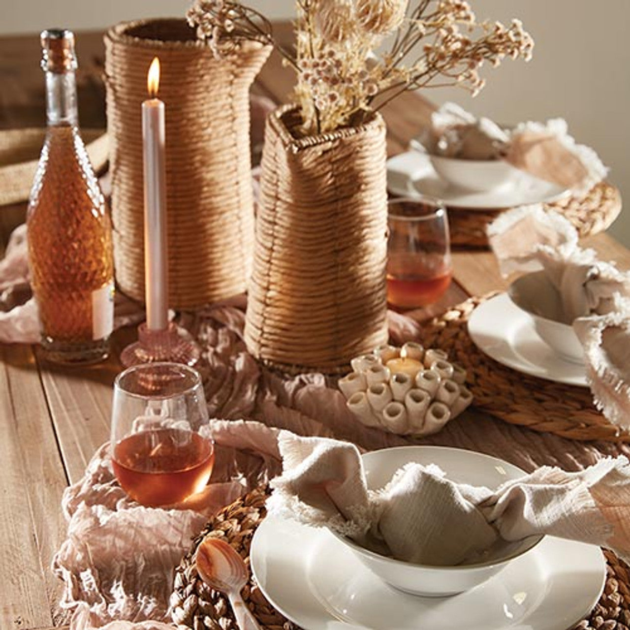 Coral Statue Candle Holder | Ceramic Sculpture Home Decor | 5" x 3"