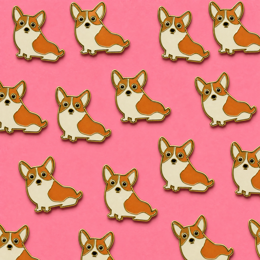 Corgi Wigglebutts Make Me Nuts Enamel Pin On Gift Card
