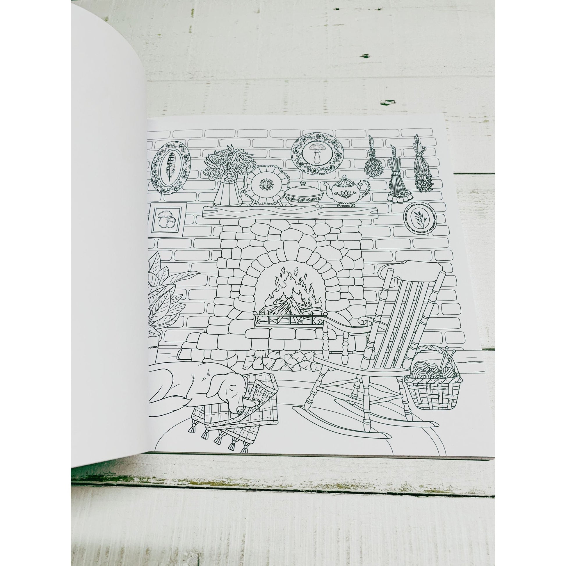 Cottagecore Adult Coloring Book | 31 Cozy Farmhouse Designs